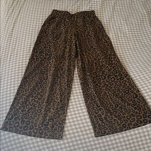 lululemon athletica Brown and Black Leopard Wide-Leg Pants